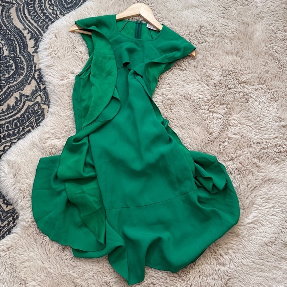 Valentino Ruffle  Shift Dress Kelly green size 40 Small - Picture 8 of 13
